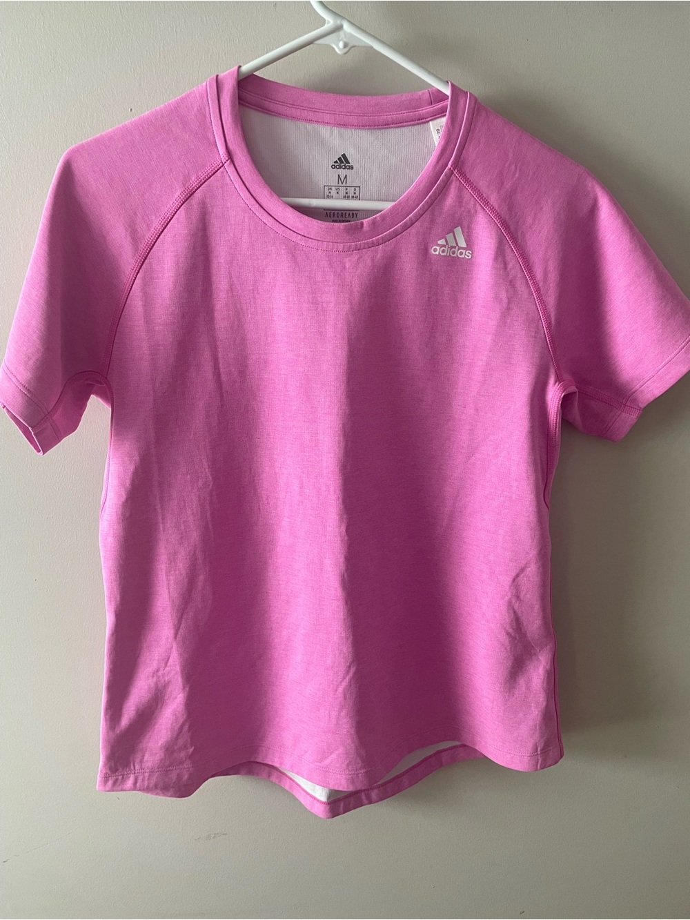 adidas womens Pink Short Sleeve Athletic Tee